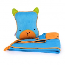 Kocyk i poduszka Bert niebieski TRUA-0073