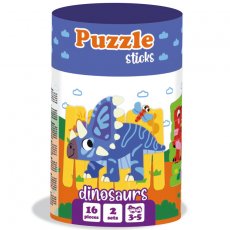 Puzzle patyczki dinozaury